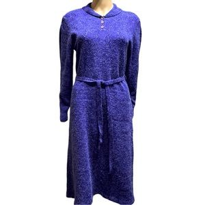 VINTAGE MISS JONI Sweater Dress Women's Size XL Purple Long Sleeve